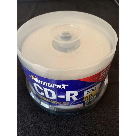 MEMOREX Music CD-R 50 PK pack Spindle 52X 700MB 80min Blank CD New Sealed - Picture 2 of 6